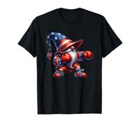 Independence Day GNOME In American Flag Hat For Boxing Gym Camiseta
