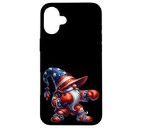 Independence Day GNOME In American Flag Hat For Boxing Gym Carcasa para iPhone 16 Plus