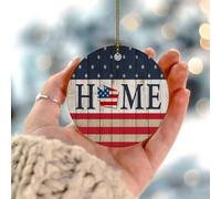 Independence Day Home Washington Keepsake American Banner The Old Glory', adornos de Navidad, decoración de árbol de Navidad, decoración de fiesta, divertido colgante de cerámica para amigos