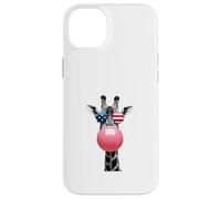 independence day USA FLAG Summer Giraffe Carcasa para iPhone 14 Plus