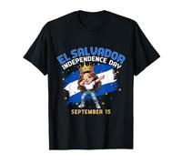 Independencia de El Salvador 15 de septiembre Bandera Salvadoreña Camiseta