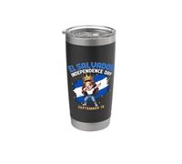 Independencia de El Salvador 15 de septiembre Bandera Salvadoreña Vaso térmico de acero inoxidable de doble pared