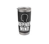 INDEPENDENT MIND Tipografía Minimalista Declaración Vaso térmico de acero inoxidable de doble pared