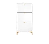 Independiente Armarios de zapatos simples y modernos for entrada, organizador de diseño, Zapatero for ahorrar espacio, muebles de lujo blancos impermeables Szafka Na Buty Organizador(60x17x118CM)