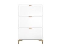 Independiente Armarios de zapatos simples y modernos for entrada, organizador de diseño, Zapatero for ahorrar espacio, muebles de lujo blancos impermeables Szafka Na Buty Organizador(75x17x118CM)