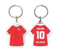 Independiente de Avellaneda. Diseño a doble cara, con la camiseta del Club Atlético Independiente de Avellaneda. CAI. Argentina. Llavero de acrílico con anilla metálica. LLA0053. (Bochini)