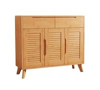 Independiente Gabinete de zapatos de madera nórdico, entrada de la casa moderna, pequeño apartamento, gabinete de almacenamiento de dos puertas, gabinete de entrada for sala de estar Organizador