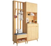 Independiente Gabinete de zapatos de madera nórdico, estante de zapatos multifuncional Simple y moderno, estante for abrigos, entrada de la casa, gabinete de almacenamiento en habitación Estanteria Za
