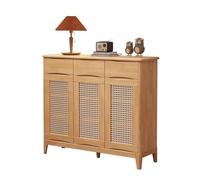 Independiente Todos los gabinetes de madera, zapateros for la sala de estar del hogar, gabinetes de almacenamiento económicos for apartamentos pequeños fuera de la puerta Organizador(Wood color)