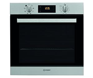 INDESIT - Horno IFW 6540 P IX, Multifunción, Pirolítico, 66 L, Grill, Clase A, Inox y negro