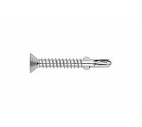 INDEX A PERFECT FIXING - ATA5565 [ATA] Tornillo autotaladrante para uniones madera-metal, Cabeza avellanada, Punta broca de dos alas, Huella TX25, Rosca 60º, Acero zincado, 5,5 x 65 mm, 500 unidades