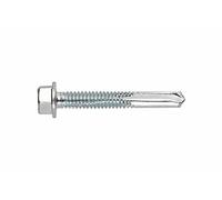 INDEX A PERFECT FIXING - AUTO538 [AUTO] Tornillo autotaladrante para vigas, Punta broca extralarga (nº 5), Cabeza hexagonal, Acero zincado, Medida: 5,5 x 38 mm (huella 8), Caja de 500 unidades