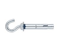 INDEX A PERFECT FIXING CH-GA - Pack de 100 anclajes antigiro para cargas altas, de gancho (recubrimiento cincado, M8 x 60 mm, diámetro de 11 mm)