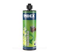 INDEX A PERFECT FIXING - MOP410 [MO- P] Taco químico de polyester PLUS. Homologado para hormigón no fisurado. Cartucho de 410 ml.