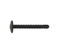 INDEX A PERFECT FIXING TAEN - Pack de 500 tornillos autotaladrantes de cabeza alomada baja, huella Phillips y arandela estampada (recubrimiento cincado, 4,2 x 25 mm) color negro