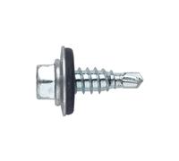 Index ARE166320 - Tornillo punta broca reducida cabeza hexagonal 8 mm con arandela P-16 EPDM zincado 6,3 x 20