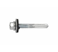 Index AUTO16532 - Tornillo viga punta broca n 5 cabeza hexagonal con arandela P-16 zincado 5,5 x 32