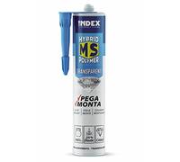 INDEX (Boite de 12) Adhésifs Hybrid MS Polymer - 290 ml (Transparent) - Cheville fixation