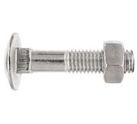 Index D603905020 - Tornillo metrico carrocero DIN-603 + tuerca DIN-934 zincados M5x20