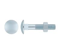 Index D603910040 - Tornillo metrico carrocero DIN-603 + tuerca DIN-934 zincados M10x40