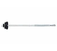 Index FI63130 - Tornillo punta broca para fibrocemento montado con arandela paraguas zincado 6,3 x 130