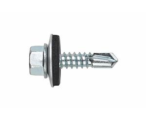 Index Fixing Systems ABE166350 DIN-7504-K autotaladrante de Cabeza Hexagonal Estampada. Tornillo con arandela ARVUL 6,3 x 50, Gris, 6,3 x 50 mm, P16, Set de 500 Piezas