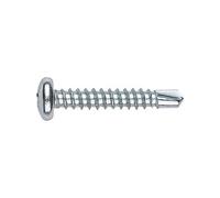 Index Fixing Systems BZABR4216 Tornillo Autotaladrante de Cabeza Alomada y Huella Ph, Galvanised, 4.2 x 16 mm, Set de 40 Piezas