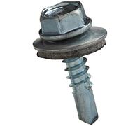 Index Fixing Systems DIN-7504-K Arvul Tornillo Autotaladrante de Cabeza Hexagonal, 4.8 x 25 mm, P14, Set de 18 Piezas