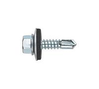 Index Fixing Systems DIN-7504-K Arvul Tornillo Autotaladrante de Cabeza Hexagonal, 5.5 x 25 mm, P16, Set de 15 Piezas