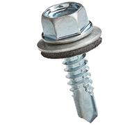 Index Fixing Systems DIN-7504-K Arvul Tornillo Autotaladrante de Cabeza Hexagonal, 6.3 x 25 mm, P16, Set de 10 Piezas