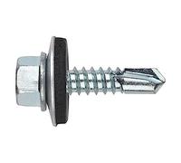 INDEX Fixing Systems DIN-7504-K CP + ARVUL - Pack de 1250 tornillos autotaladrantes (recubrimiento cincado, cabeza hexagonal de 8 mm, 5,5 x 22 mm, P16)
