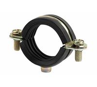 Index Fixing Systems LSAB6I016 Abrazadera de tubo con inserto de aislamiento acústico AB-6I | para tubos de acero, tubos de cobre y tubos de PVC, alojamiento M6, galvanizado en amarillo, diámetro: 16