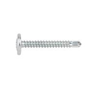 INDEX Fixing Systems TAEZ4225 [TAEZ] Tornillo autotaladrante de cabeza alomada baja, huella Phillips y arandela estampada. Zincado (4,2 x 25), 4,2 x 25 mm, Set de 500 Piezas