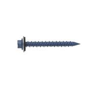 Index HE1665125 - Tornillo hormigon cabeza hexagonal punta diamante galvanizado azul con arandela P-16 6,5 x 125