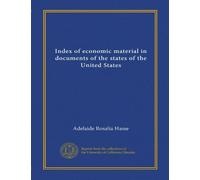 Index of economic material in documents of the states of the United States