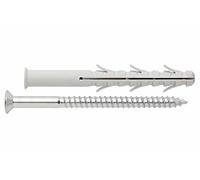 Index TC6A10160 - Taco nylon seis alas + tornillo rosca madera cabeza avellanada 10x160