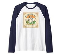 India Cricket Vintage Sello Rupia Retro Bandera Camiseta Manga Raglan