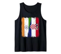 India Croacia Media Bandera Orgulloso Indio Croata Raíces Camiseta sin Mangas
