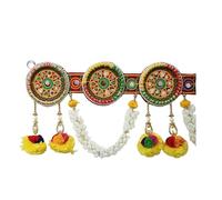 India Gift Hub - Centro de regalo hecho a mano para colgar en la puerta, decoración del hogar, pared de habitación india Toran Pooja, Diwali y Pooja y Merriage