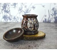 India House Difusor de Aroma Quemador de Aceite, Soporte para Velas de té de esteatita, Trabajo Jali Tallado a Mano, esteatita, para aromaterapia (Tree of Life)
