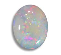 INDIA MADE 10.50 Ratti Super Multifire Opal Stone Certified Natural White Opal Loose Gemstone with Certified Card-B0BY6CBVZP