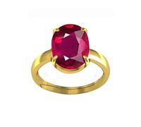 INDIA MADE 11.25 Ratti Natural Aa++ Calidad Birmania Rubí Manik Piedra (Lab - Aprobado) Anillo ajustable para mujeres y hombres (Lab - Aprobado)-B0DPX7STRV
