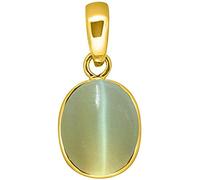 INDIA MADE 13,25 Ratti 12,47 quilates A+calidad de ojo de gato Lehsunia colgante para mujeres y hombres-B0C19JV6G3
