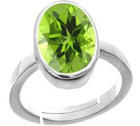 INDIA MADE 14,25 Ratti 13,00 quilates Aa++ Calidad certificada natural verde peridoto piedra preciosa Panchdhatu Metal ajustable/Anguthi para hombres y mujeres--B0C2Q7XKG7
