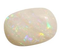 INDIA MADE 6.25 Ratán Rashi Ratán Piedra preciosa de ópalo blanco natural certificado por Ratti para astrología-B0BFLPNK1Y
