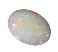 INDIA MADE 7.25 Ratti Opal Stone Certified Natural Fire A+ Quality White Astrological Opal Loose Gemstone-B0BXJD65P5