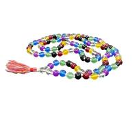 INDIA MADE 7 | Cuentas de cristal de siete chakras Mala para alivio y meditación de cristal (8 mm) (1 unidad) -B09RCMHJ2C