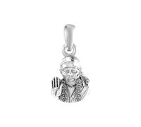 INDIA MADE AMZ15 - Colgante de plata de ley 92.5 con diseño de Dios Shree Sai Baba para hombres y mujeres, plata de ley pura, medallón de Lord Sai Baba para buena riqueza y salud, plata de ley
