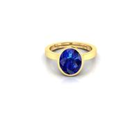 INDIA MADE Anillo ajustable de oro Neelam de 8,25 ratti de 7,00 quilates, sin calefacción, certificado sin calor, calidad Aaa+, zafiro azul natural, oro Neelam, para mujeres y hombres, S-B0CXHZYBGP