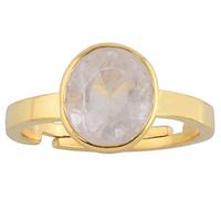 INDIA MADE Anillo de oro ajustable Ashtadhatu de 14 ratti / 13 quilates Aa++, calidad certificada Ashtadhatu, sin calefacción, zafiro blanco natural, piedra preciosa suelta Pukhraj, B0C3HRWHBS